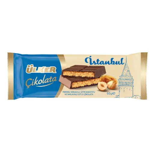 Ülker Chocolate with Hazelnuts & Crispy Kadaif – 93 g